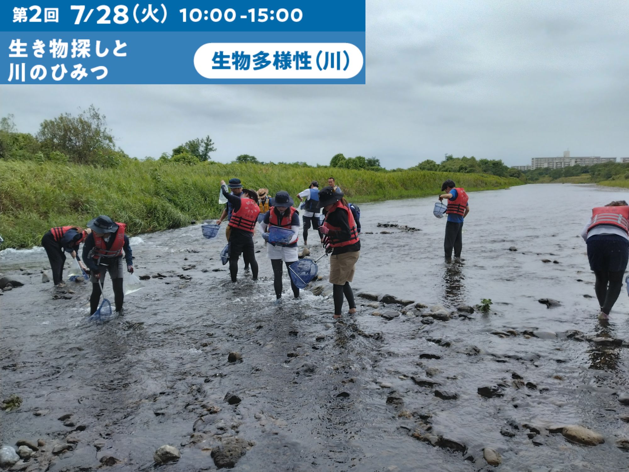 【イベント情報】「【小学校教員向け】環境教育研修会　第2回「生き物探しと川のひみつ」」を追加しました。